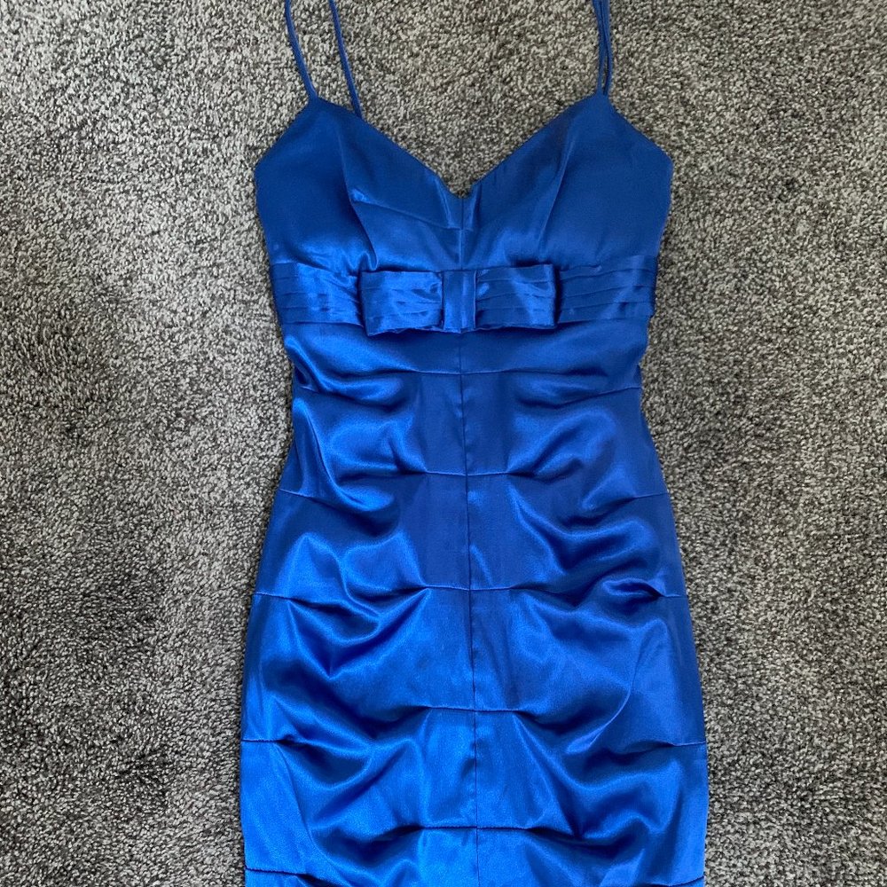 Royal Blue Polyester B Darlin Cocktail Dress